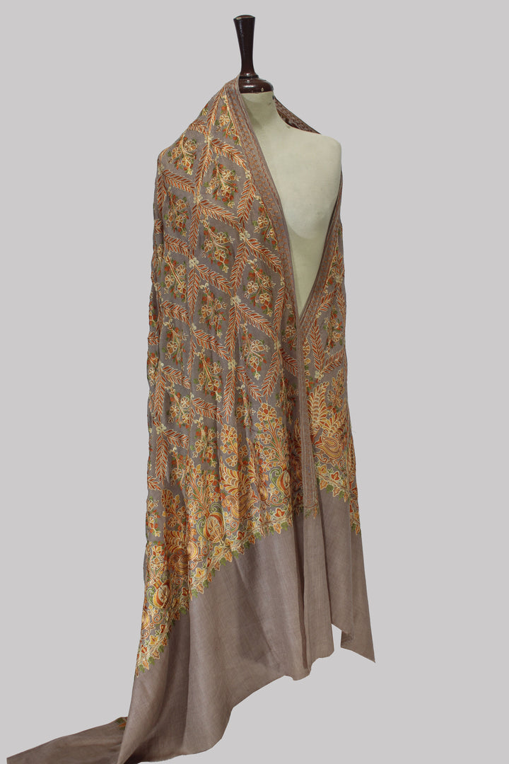 Bagh-e-Nur Hand-Embroidered Pashmina Shawl