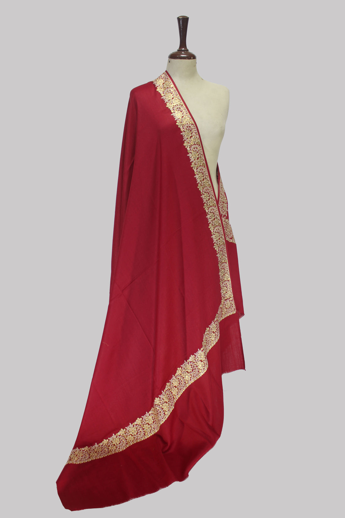 Noor-e-Gulab Scarlet Blossom Shawl