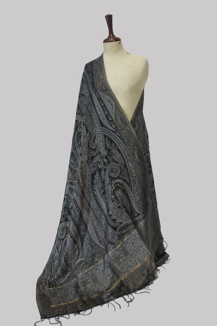 Nocturne Paisley Kashmiri Shawl