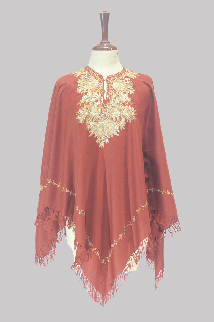 Crimson Ember Cape Shawl