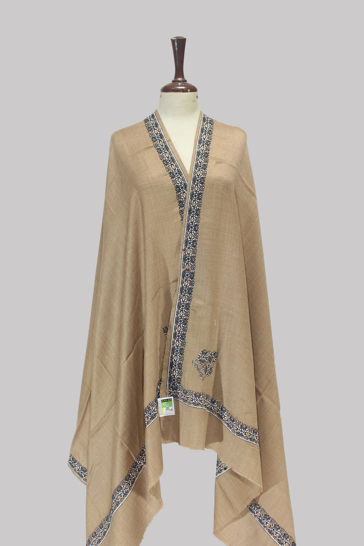 Midnight Blossom Border Shawl