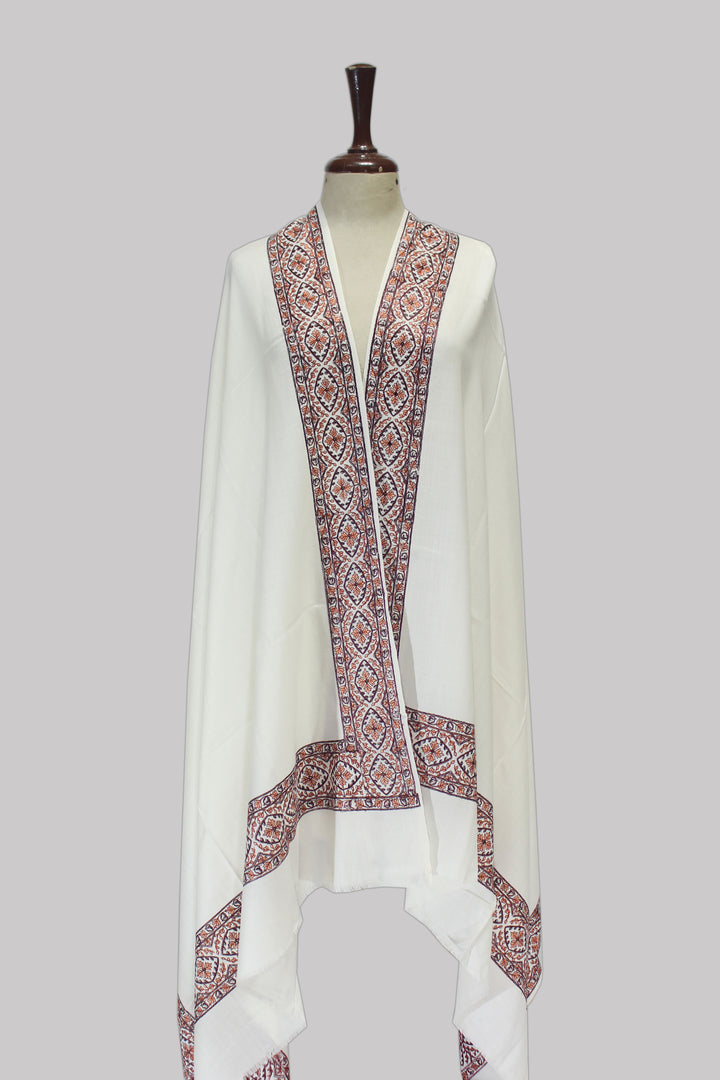 Embroidered Paisley Shawl