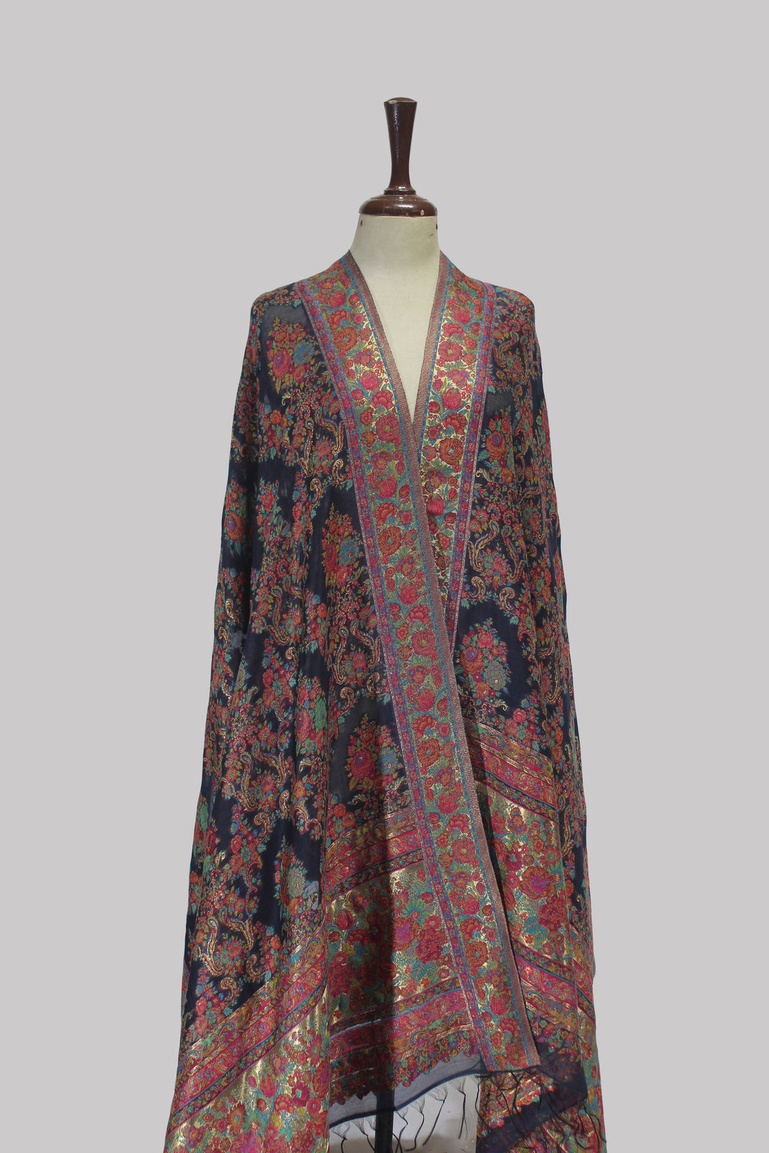 Nocturnal Blossom Kani Silk Dupatta