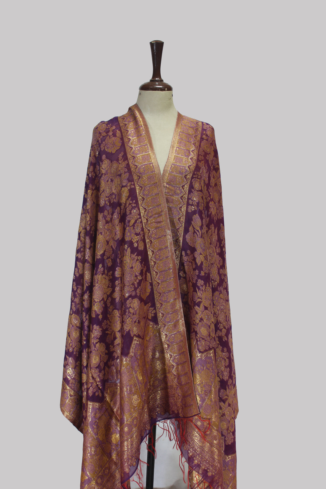 Royal Violet Kani Silk Dupatta