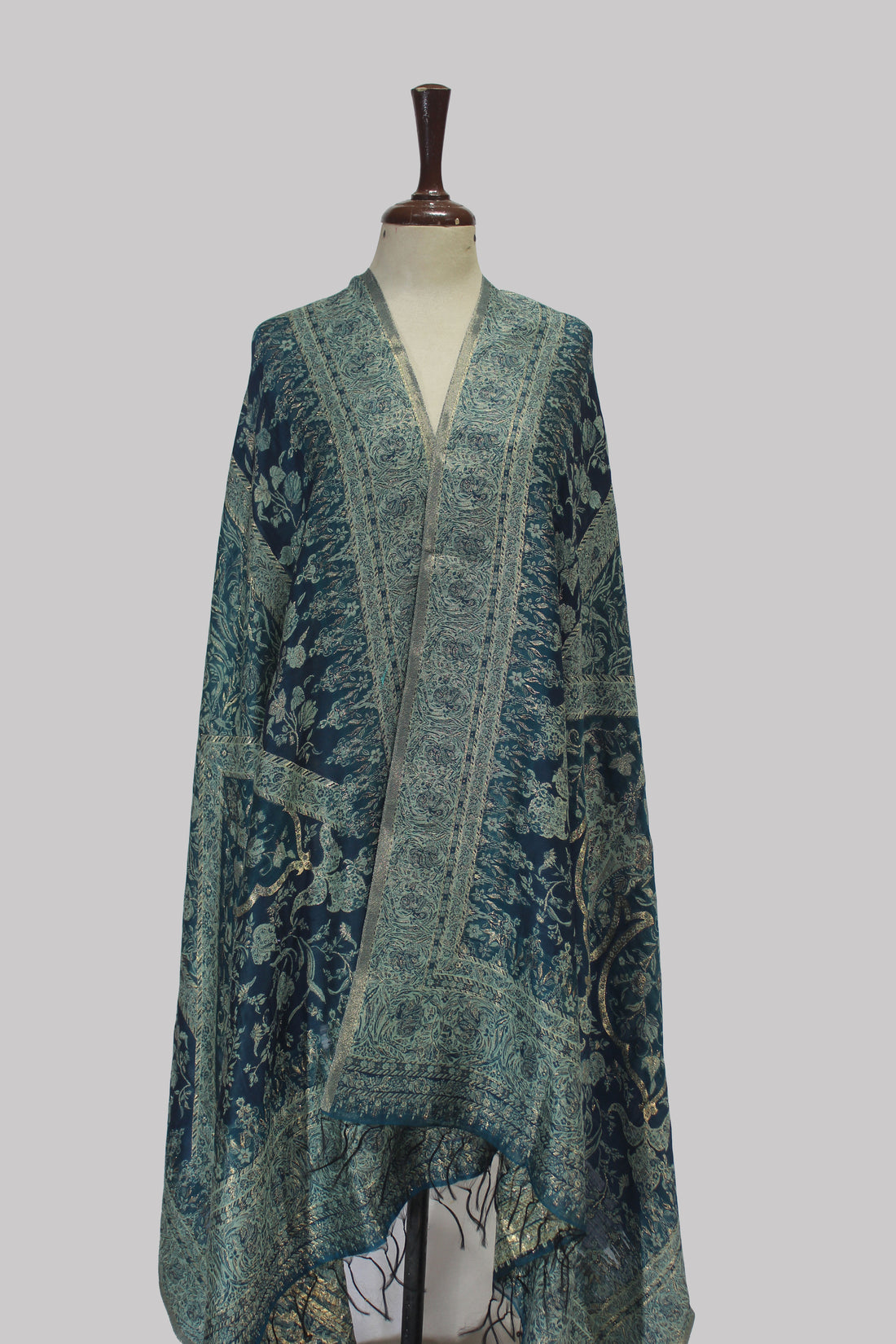 Emerald Moonlight Kani Silk Dupatta