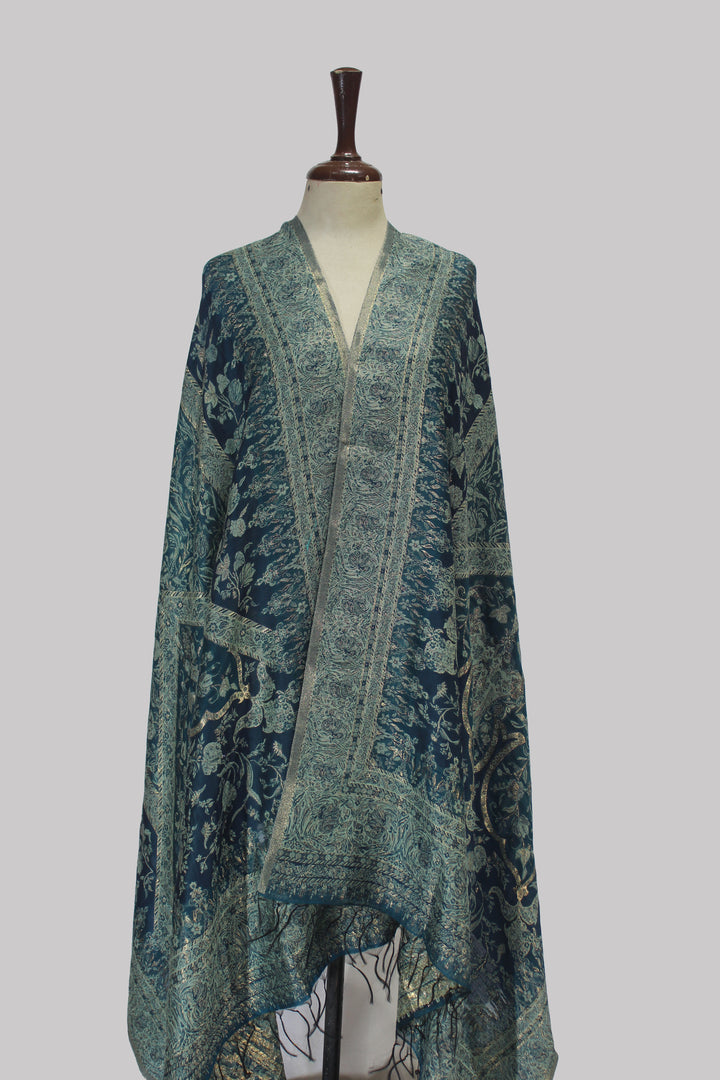 Emerald Moonlight Kani Silk Dupatta