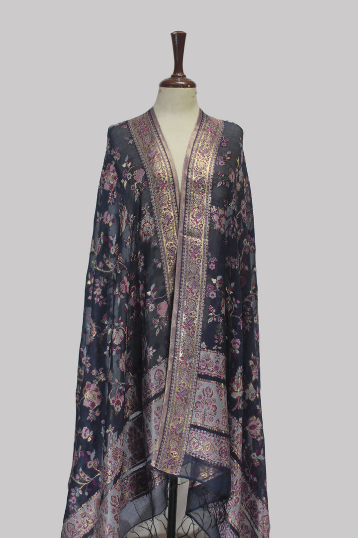 Aarya Midnight Kani Silk Dupatta
