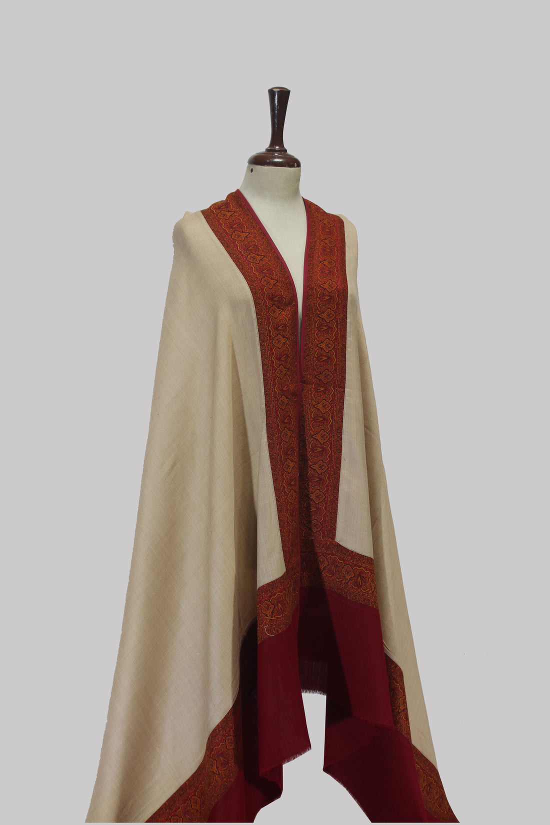 Zahra Crimson Border  Shawl