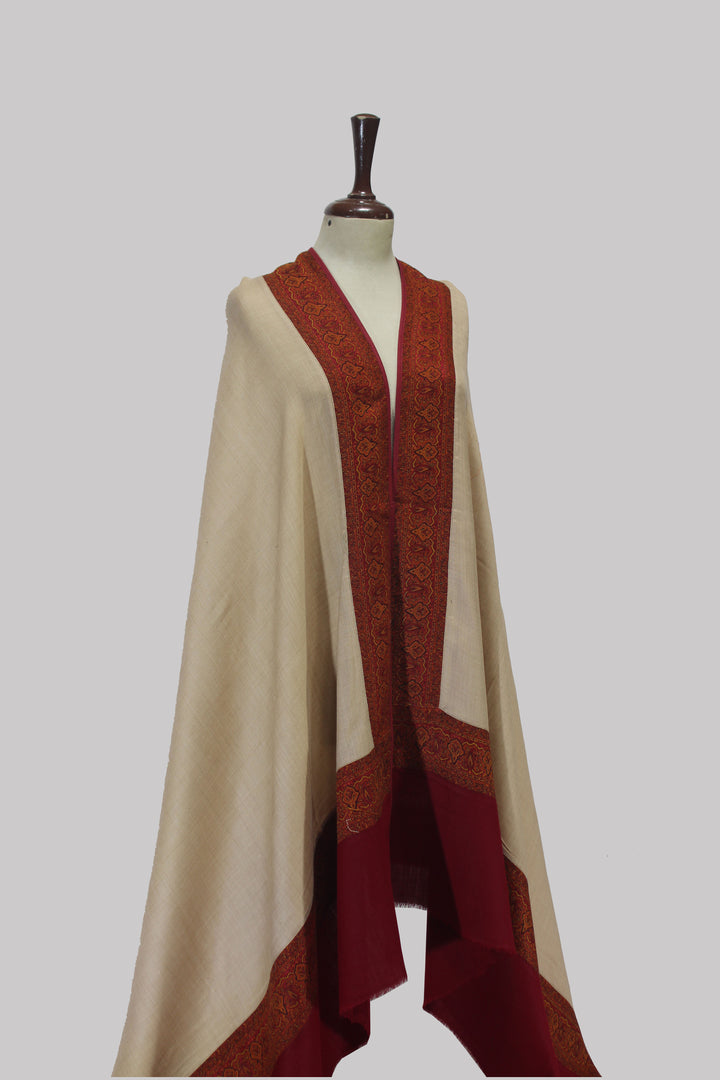 Zahra Crimson Border  Shawl