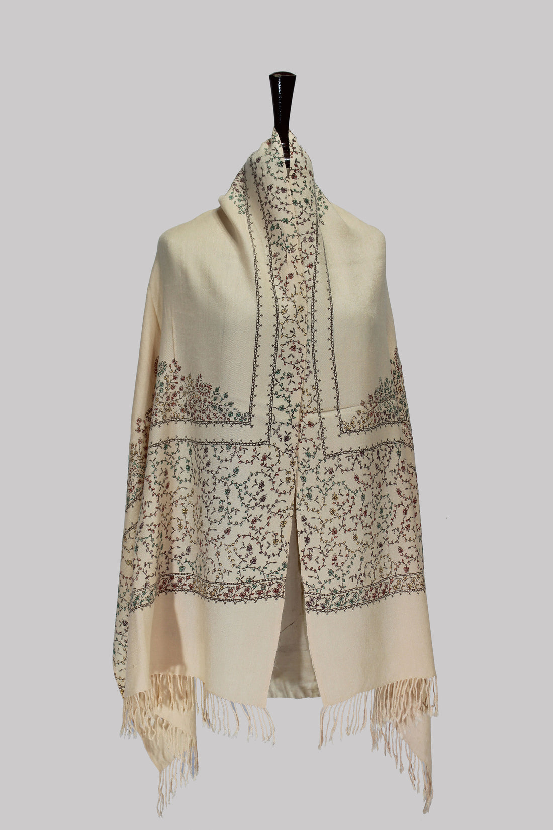 Nayab Ivory Garden Hand-Embroidered Stoler