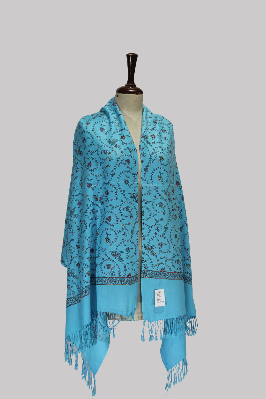 Aqua Noor Floral Stoler