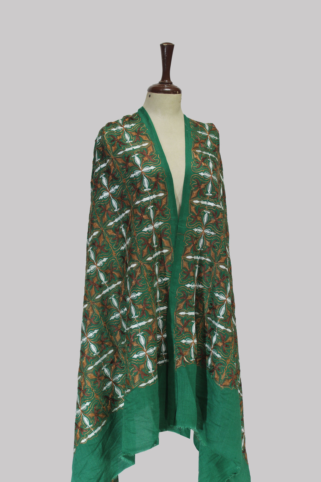 Emerald Heritage Handblock Shawl