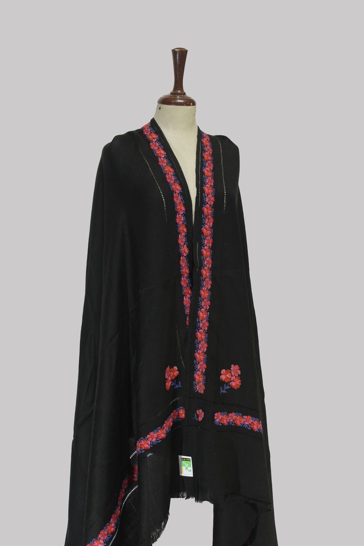 NoorKala Midnight Bloom Shawl