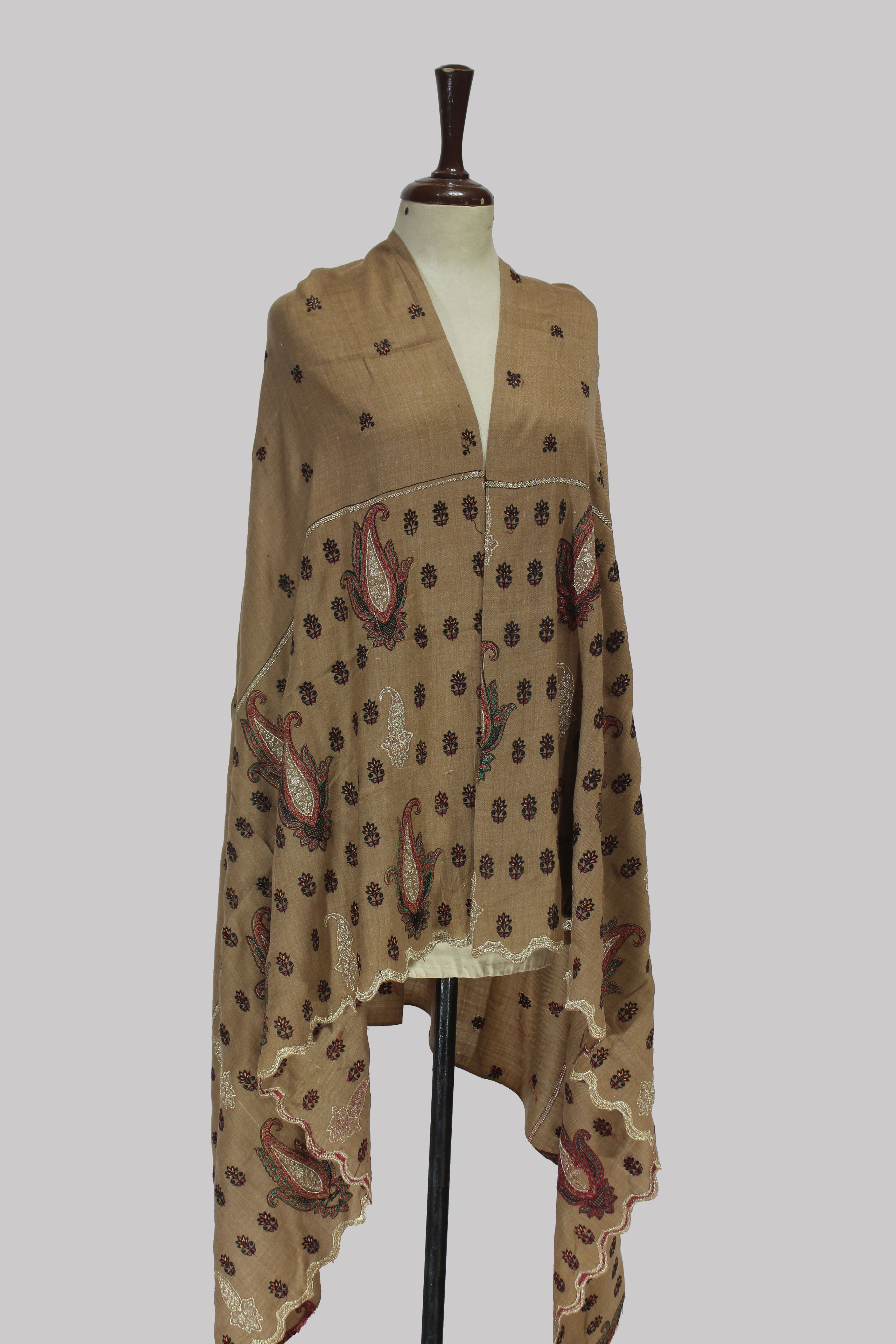 Midnight Kashida Elegance Shawl