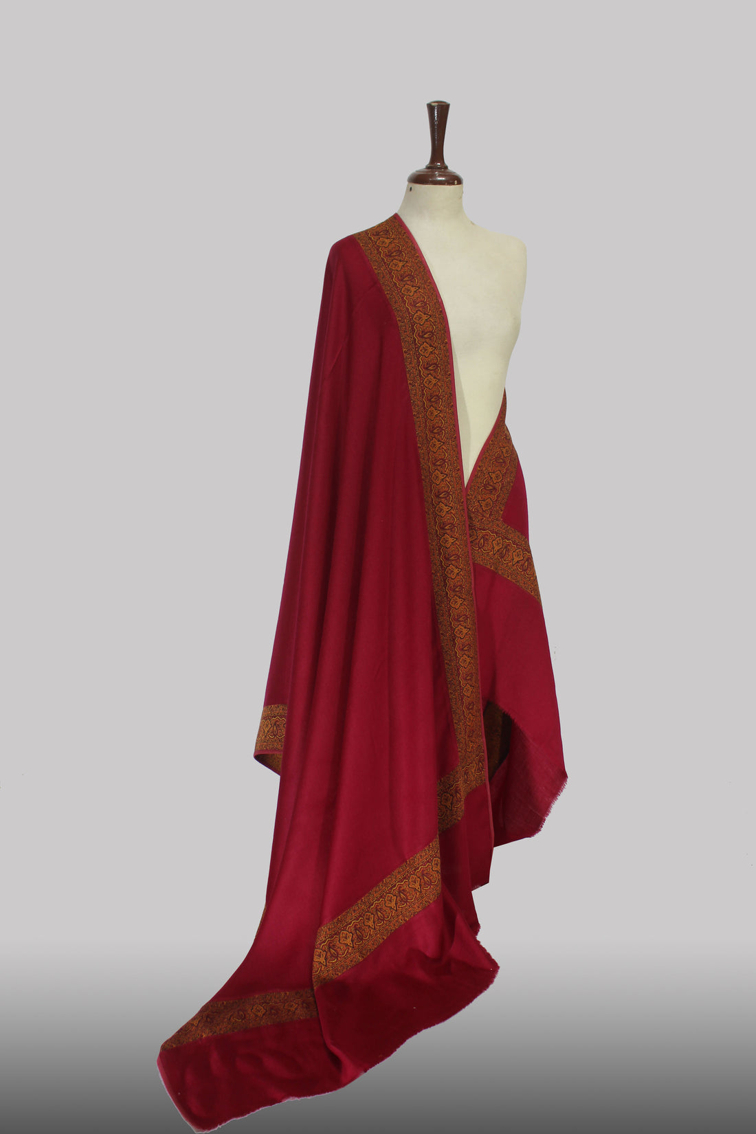 Mahroon Zahra Crimson Border  Shawl