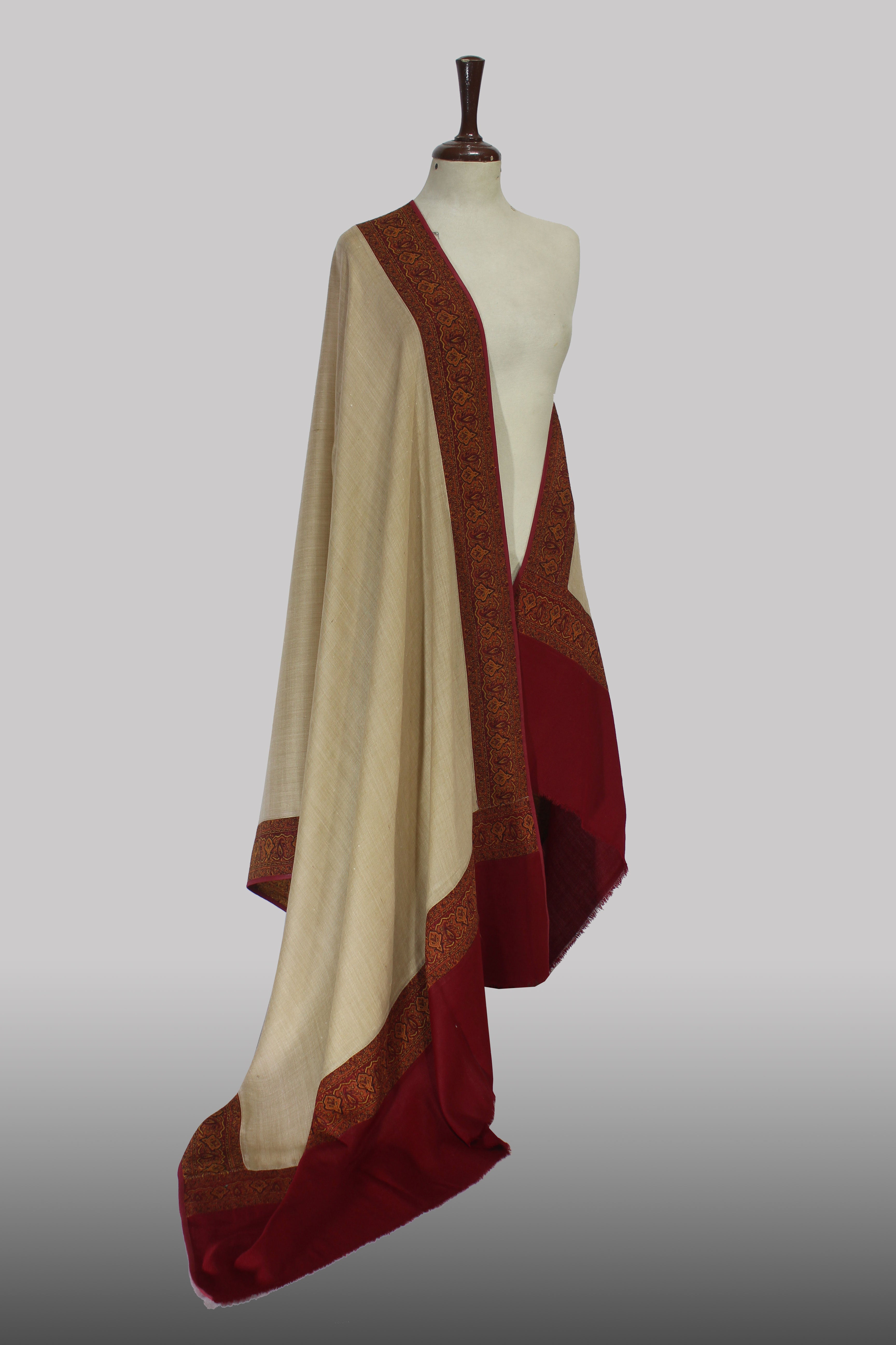 Skin Zahra Crimson Border  Shawl